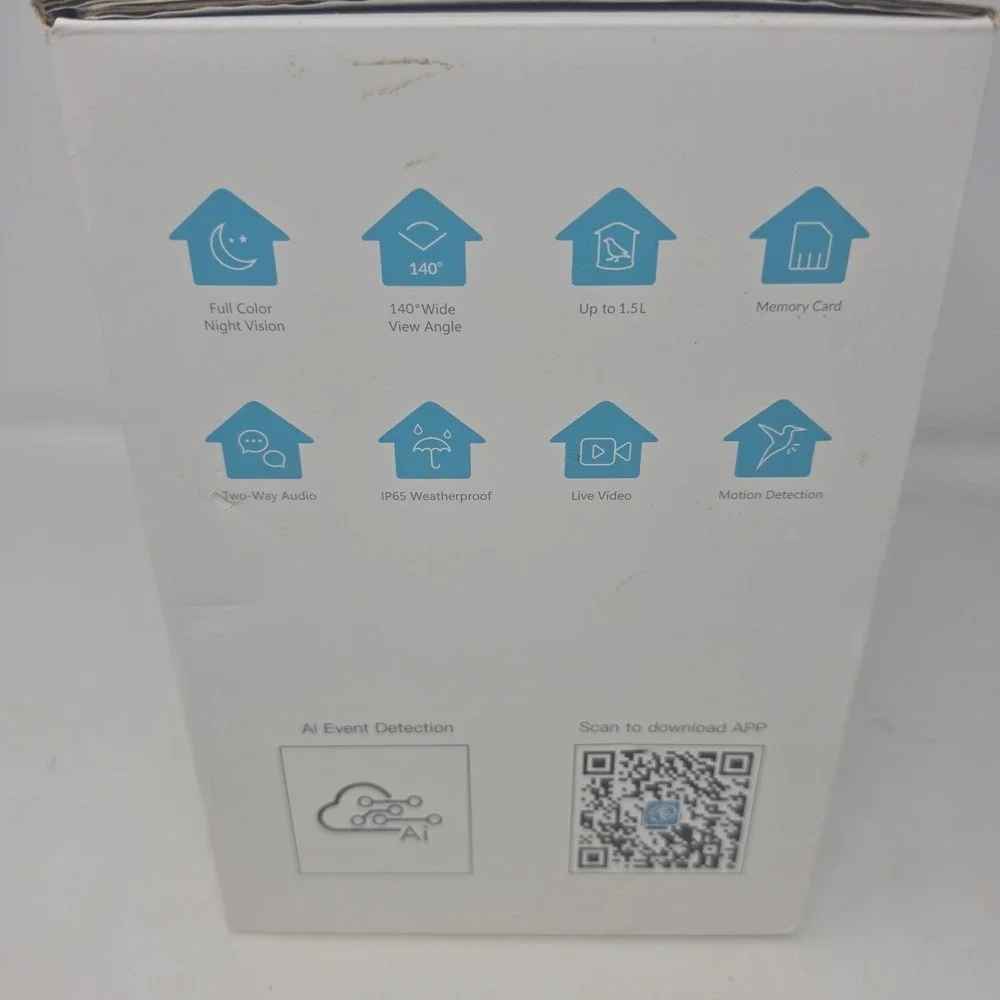 BROAIMX FHD Smart Bird Feeder Cam Solar Powered AI Identification IP65